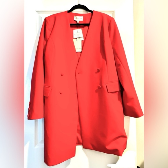 ADELYN RAE
Solani Double Breasted Long Sleeve Blazer Minidress in Fiery Red - Picture 5 of 9